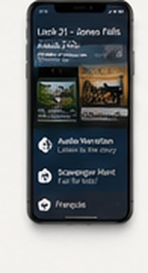 Phone showing the Jones Falls digital experience